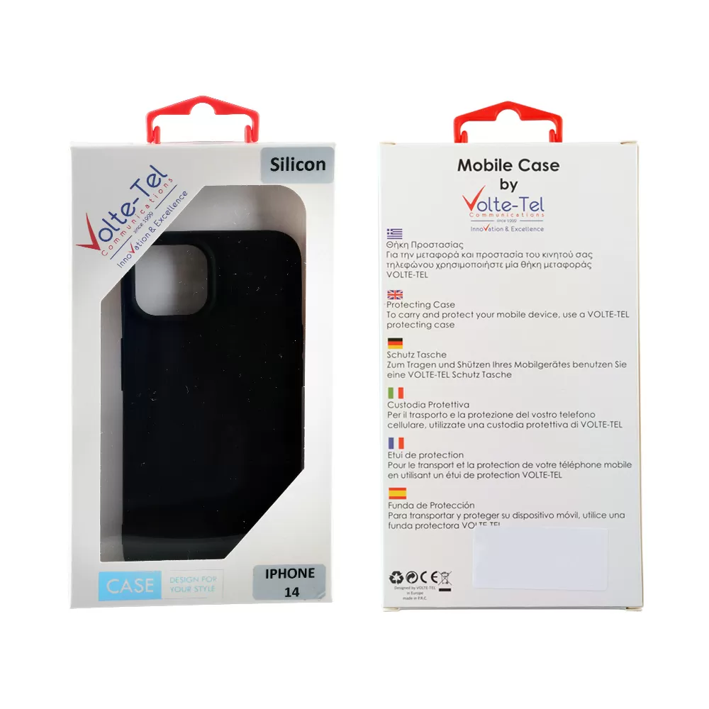 VOLTE-TEL SILICON TPU ΘΗΚΗ IPHONE 14 6.1in  CAMERA GUARD BLACK - Image 2