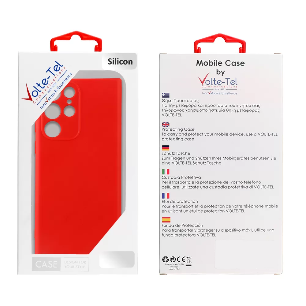 VOLTE-TEL SILICON TPU ΘΗΚΗ REALME 9 PRO PLUS/9 4G 6.4in  FULL CAMERA PROTECTION RED - Image 2