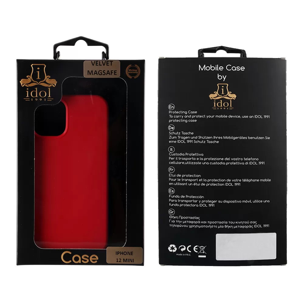 IDOL 1991 VELVET MAGSAFE TPU ΘΗΚΗ IPHONE 12 MINI 5.4in CAMERA GUARD RED - Image 2