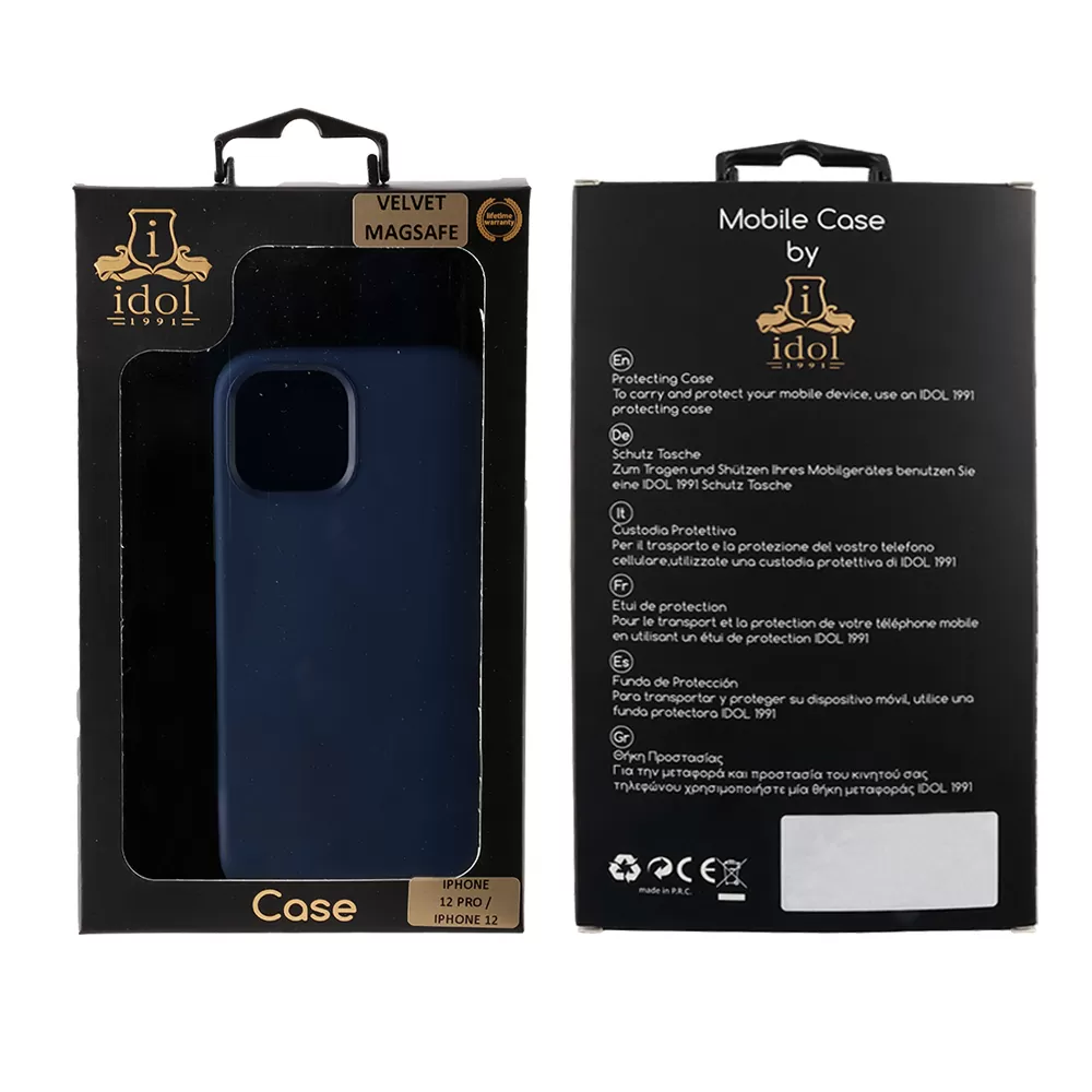 IDOL 1991 VELVET MAGSAFE TPU ΘΗΚΗ IPHONE 12 PRO / IPHONE 12 6.1in CAMERA GUARD BLUE - Image 2