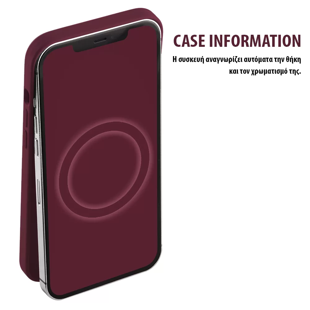 IDOL 1991 VELVET MAGSAFE TPU ΘΗΚΗ IPHONE 12 PRO / IPHONE 12 6.1in CAMERA GUARD BURGUNDY - Image 7