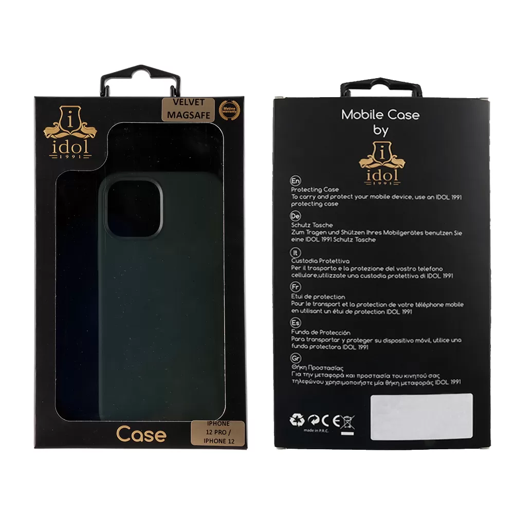 IDOL 1991 VELVET MAGSAFE TPU ΘΗΚΗ IPHONE 12 PRO / IPHONE 12 6.1in CAMERA GUARD GREEN - Image 2