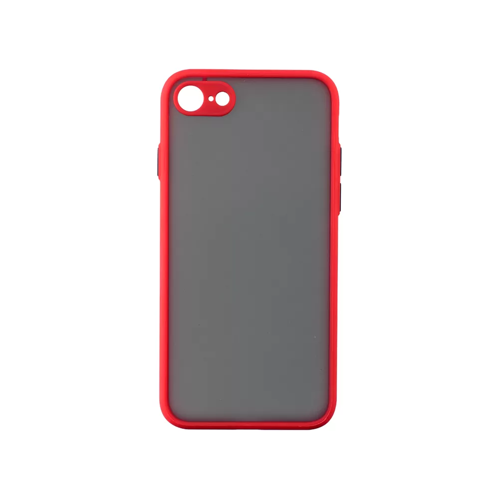 LIME HARDSHELL FUSION ΘΗΚΗ IPHONE SE 2022/IPHONE SE 2020/IPHONE 8/7 4.7in  FULL CAMERA PROTECTION RED WITH BLACK KEYS - Image 7