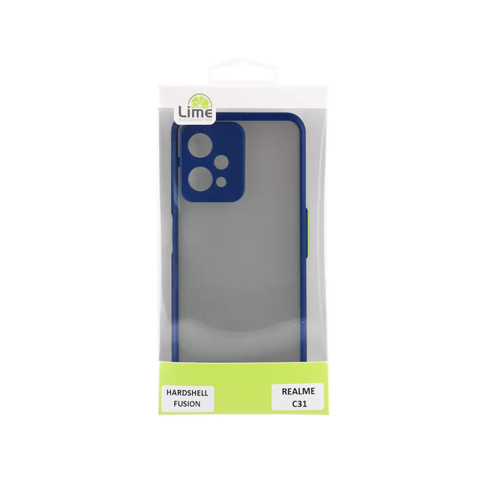 LIME HARDSHELL FUSION ΘΗΚΗ REALME 9 5G/9 PRO 5G 6.6in  FULL CAMERA PROTECTION BLUE WITH YELLOW KEYS - Image 3