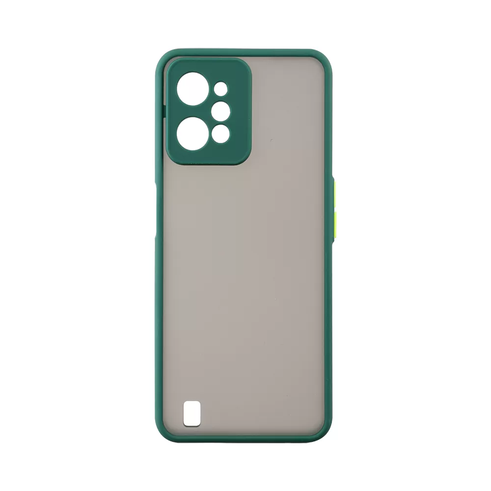 LIME HARDSHELL FUSION ΘΗΚΗ REALME C31 6.5in  FULL CAMERA PROTECTION GREEN WITH YELLOW KEYS - Image 7