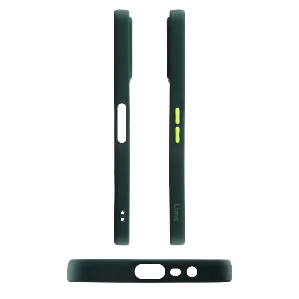 LIME HARDSHELL FUSION ΘΗΚΗ REALME C31 6.5in  FULL CAMERA PROTECTION GREEN WITH YELLOW KEYS - Image 6