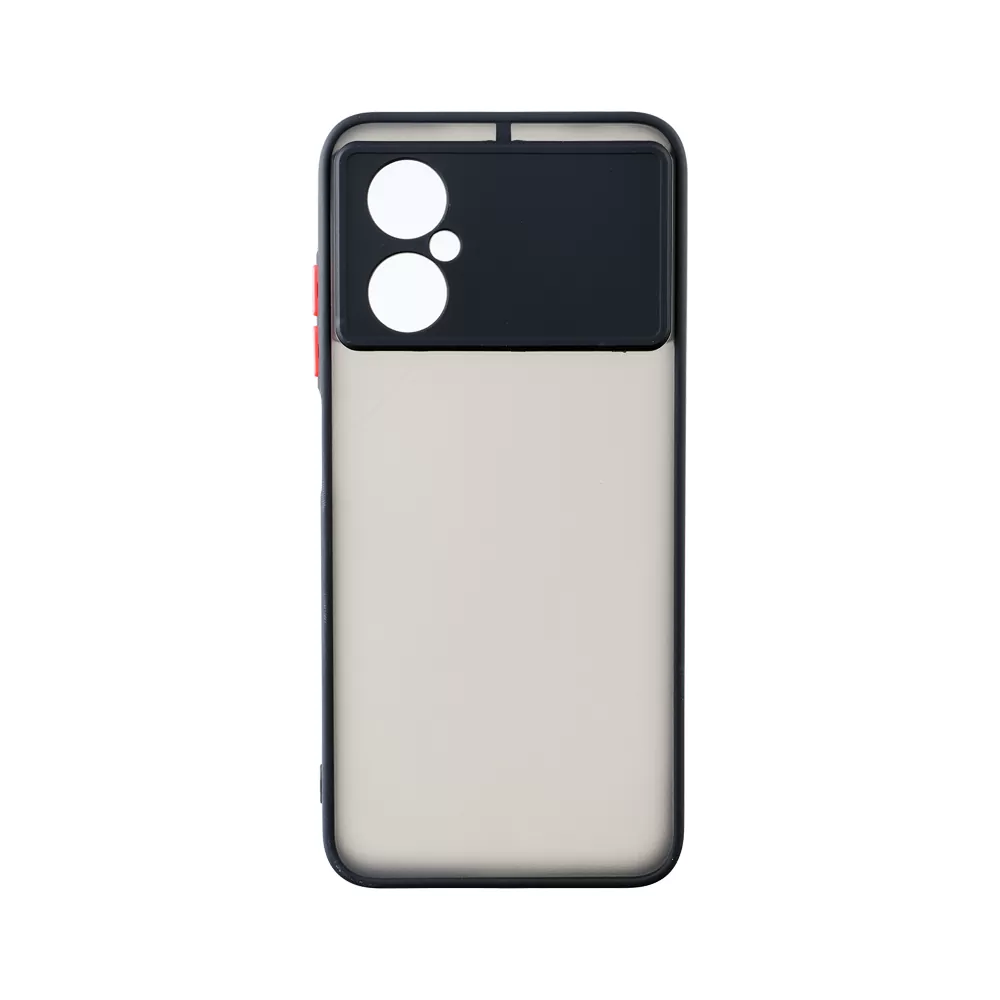 LIME HARDSHELL FUSION ΘΗΚΗ XIAOMI POCO M4 5G 6.58in  FULL CAMERA PROTECTION BLACK WITH RED KEYS - Image 7