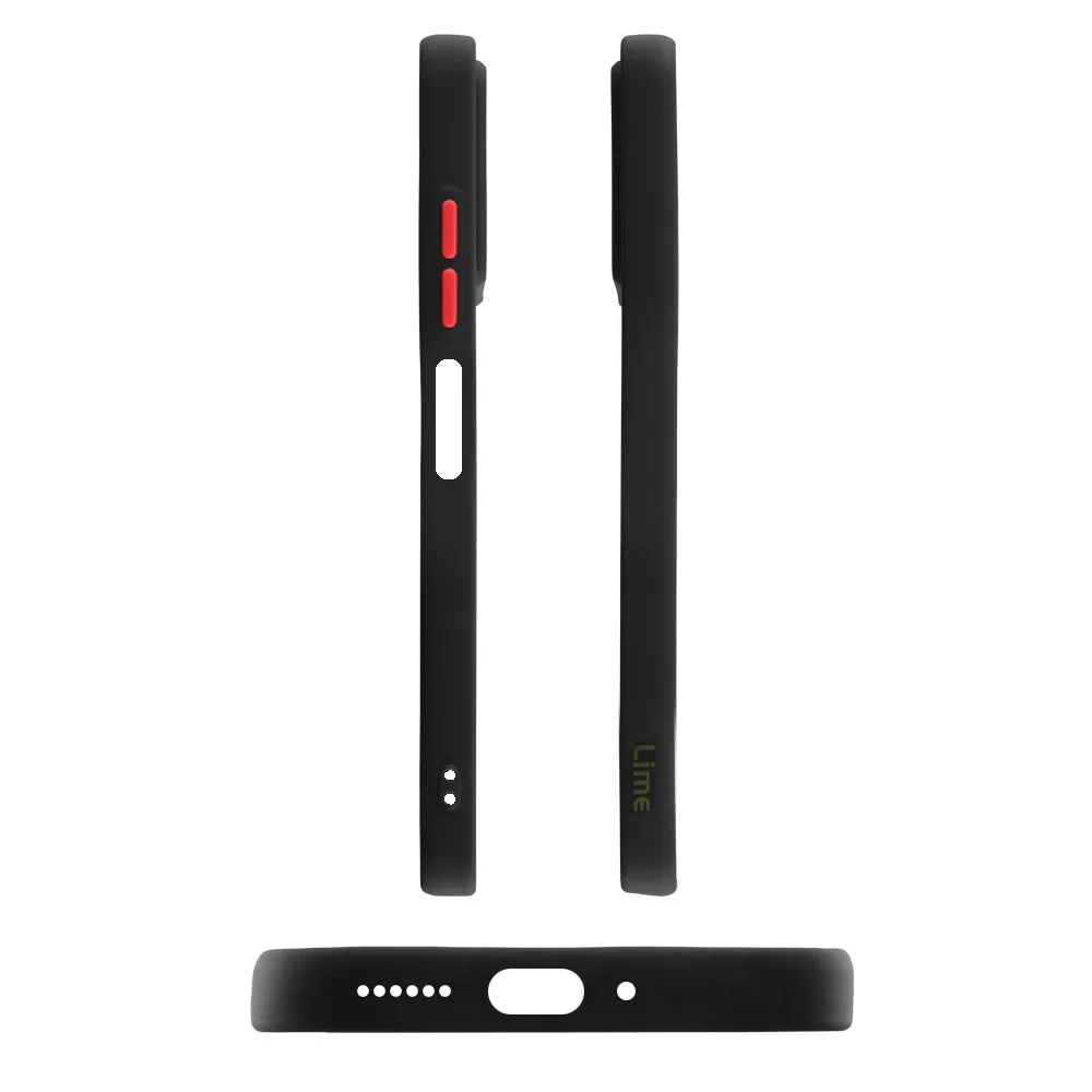 LIME HARDSHELL FUSION ΘΗΚΗ XIAOMI REDMI 10A 6.53in  FULL CAMERA PROTECTION BLACK WITH RED KEYS - Image 6