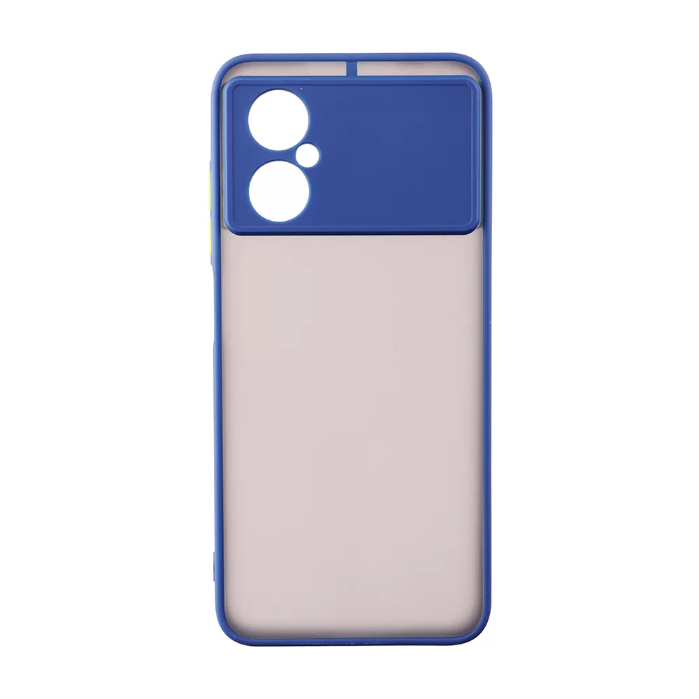 LIME HARDSHELL FUSION ΘΗΚΗ XIAOMI POCO M4 5G 6.58in  FULL CAMERA PROTECTION BLUE WITH YELLOW KEYS - Image 7