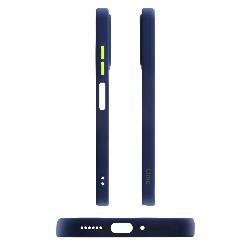 LIME HARDSHELL FUSION ΘΗΚΗ XIAOMI POCO M4 5G 6.58in  FULL CAMERA PROTECTION BLUE WITH YELLOW KEYS - Image 6