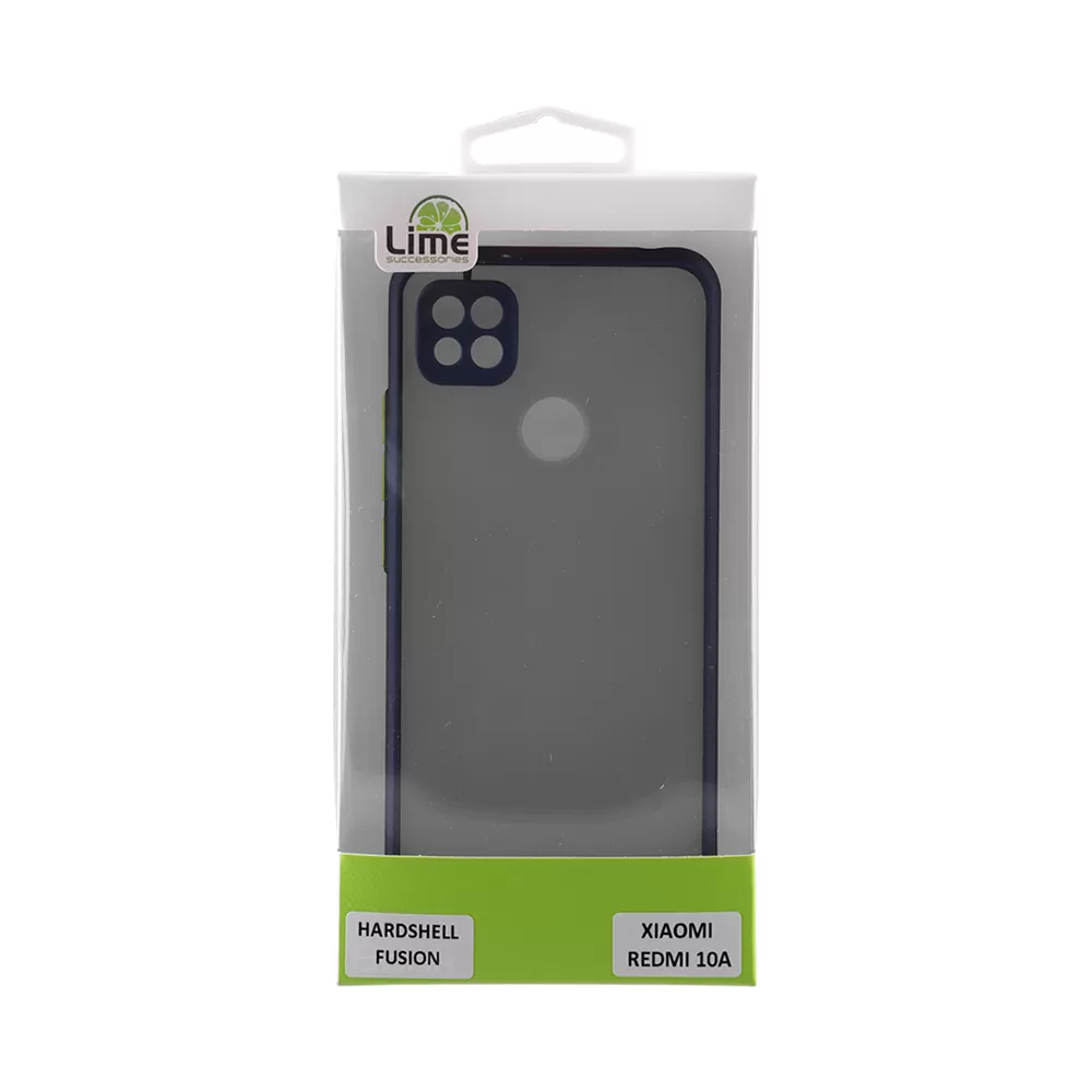 LIME HARDSHELL FUSION ΘΗΚΗ XIAOMI REDMI 10A 6.53in  FULL CAMERA PROTECTION BLUE WITH YELLOW KEYS - Image 3