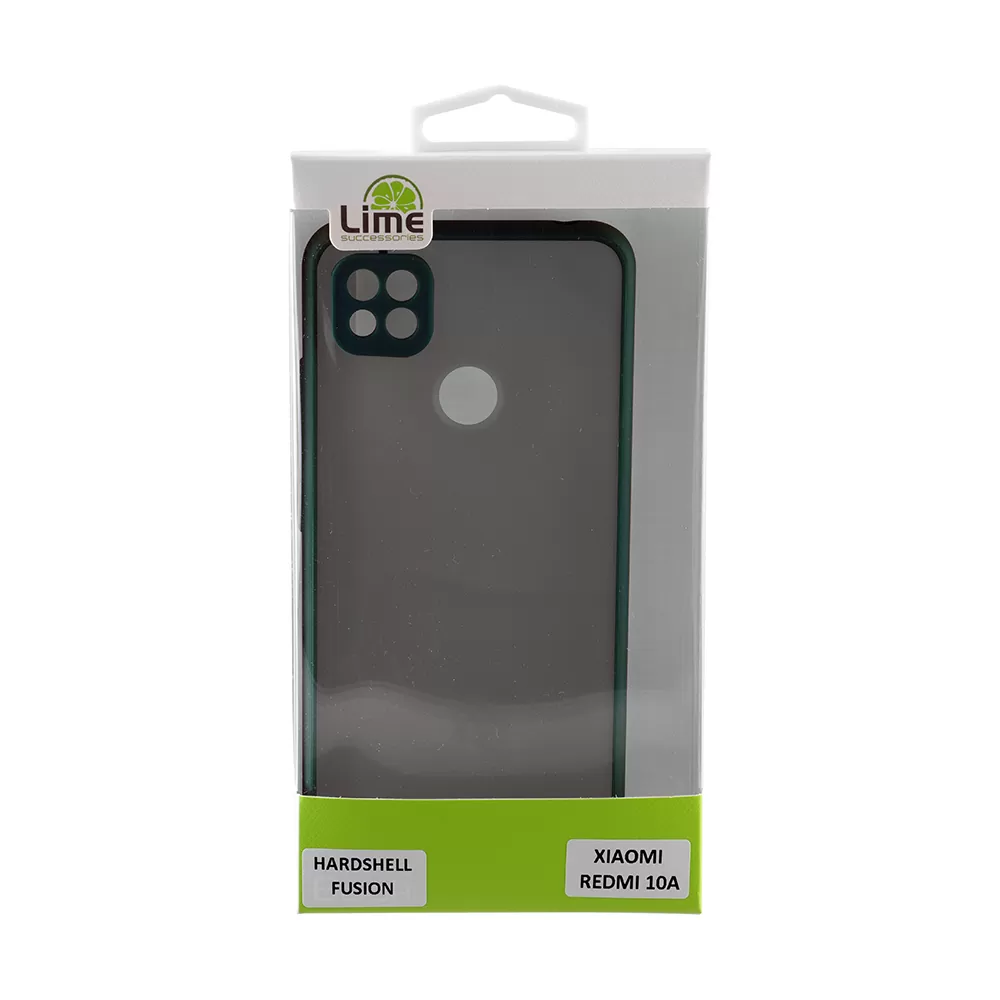 LIME HARDSHELL FUSION ΘΗΚΗ XIAOMI REDMI 10A 6.53in  FULL CAMERA PROTECTION GREEN WITH YELLOW KEYS - Image 3
