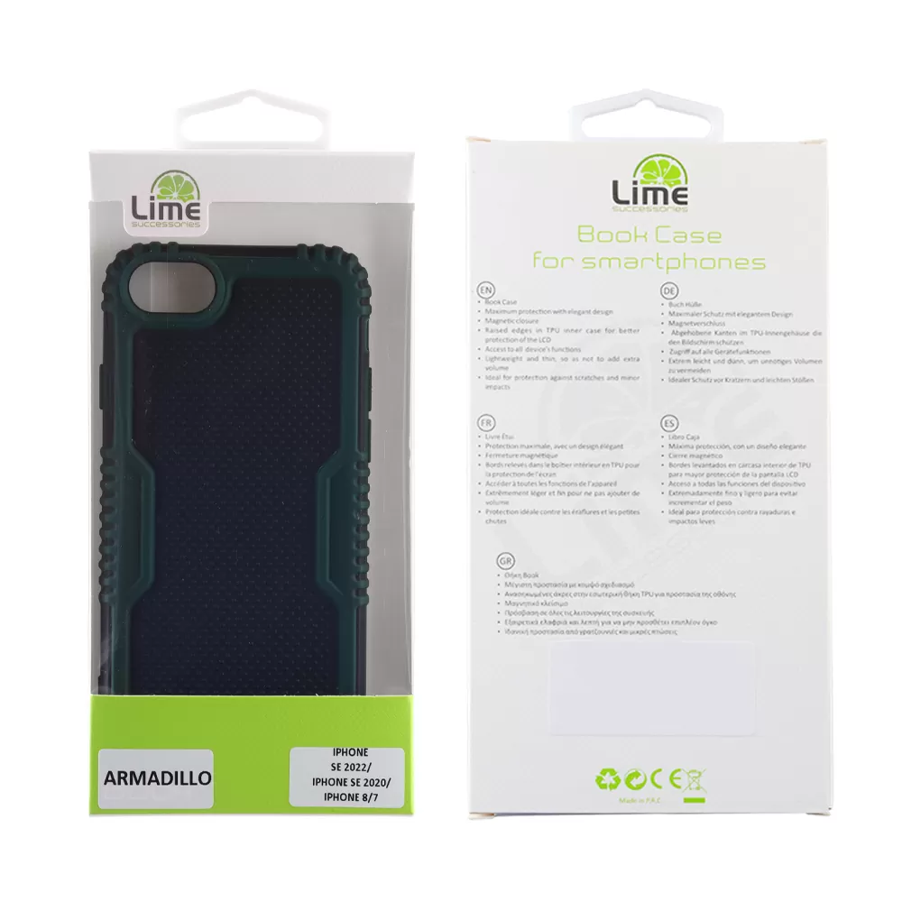 LIME ARMADILLO ΘΗΚΗ IPHONE SE 2022/IPHONE SE 2020/IPHONE 8/7 4.7in  FULL CAMERA PROTECTION GREEN - Image 2