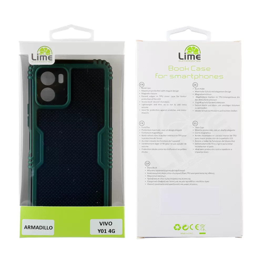 LIME ARMADILLO ΘΗΚΗ VIVO Y01 4G 6.51in  FULL CAMERA PROTECTION GREEN - Image 2