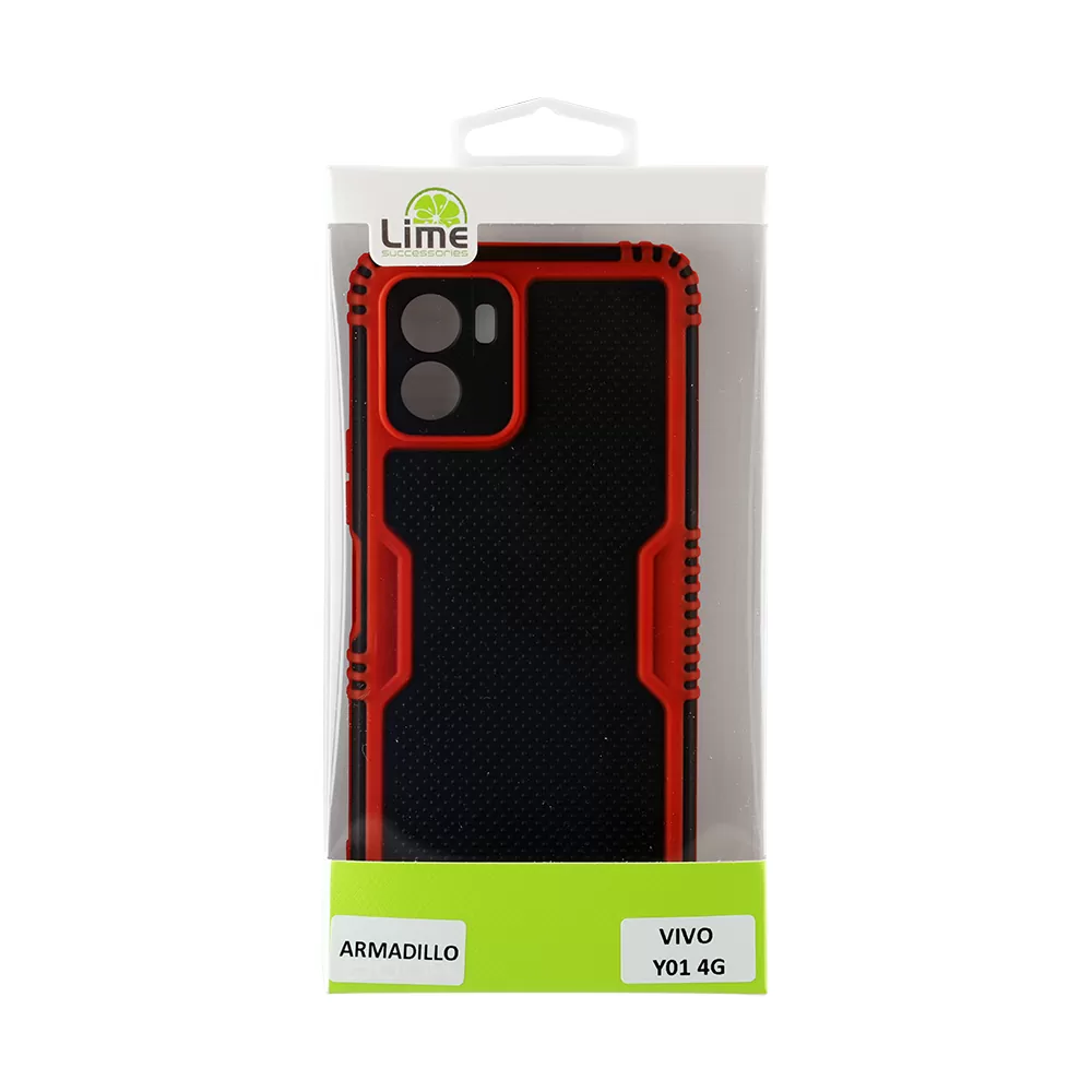 LIME ARMADILLO ΘΗΚΗ VIVO Y01 4G 6.51in  FULL CAMERA PROTECTION RED - Image 3