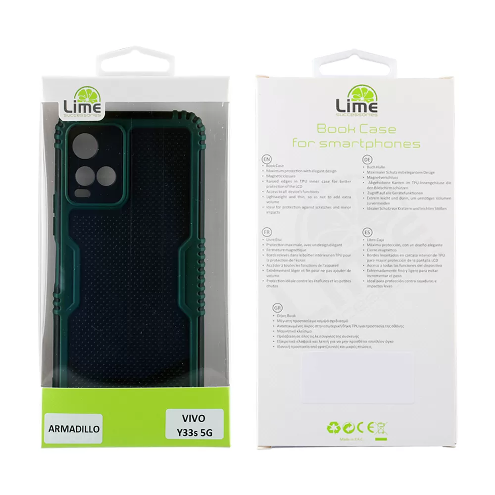LIME ARMADILLO ΘΗΚΗ VIVO Y33s 4G 6.58in  FULL CAMERA PROTECTION GREEN - Image 2