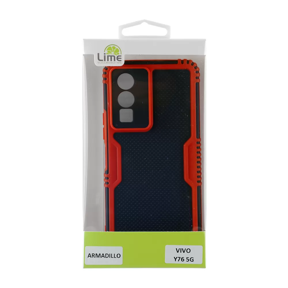 LIME ARMADILLO ΘΗΚΗ VIVO Y76 5G 6.58in  FULL CAMERA PROTECTION RED - Image 3