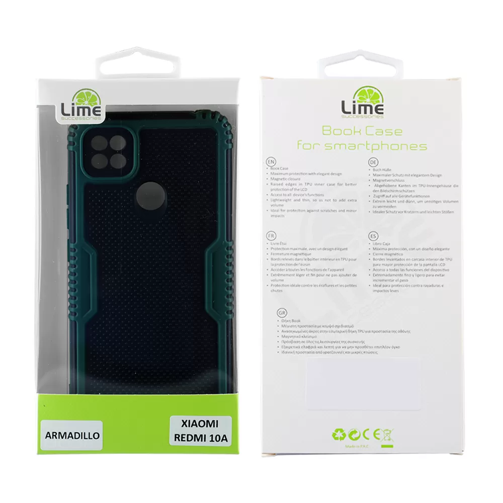 LIME ARMADILLO ΘΗΚΗ XIAOMI REDMI 10A 6.53in  FULL CAMERA PROTECTION GREEN - Image 2