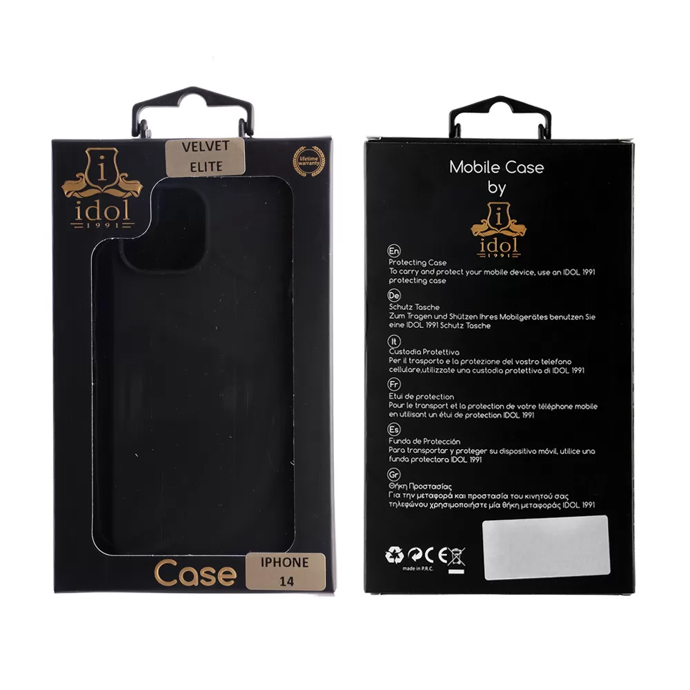 IDOL 1991 VELVET ELITE TPU ΘΗΚΗ IPHONE 14 6.1in  4 SIDE CAMERA GUARD BLACK - Image 2