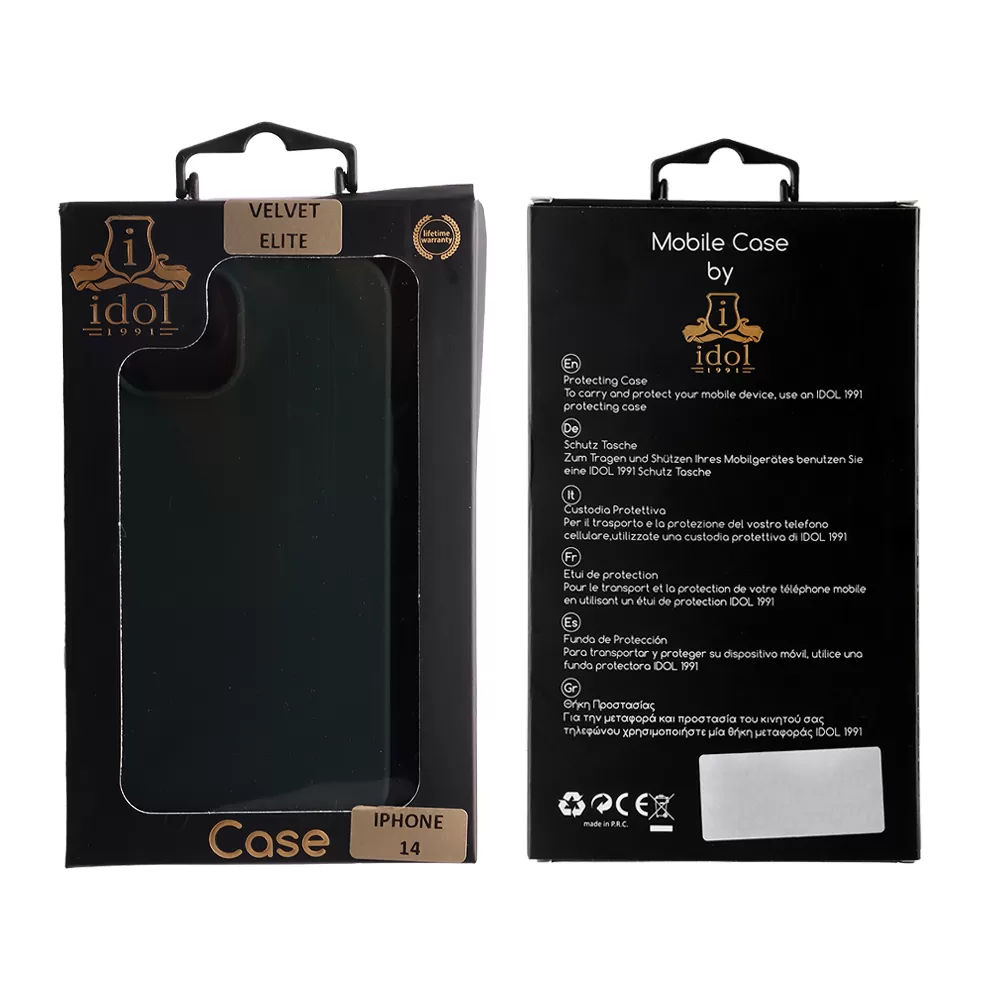 IDOL 1991 VELVET ELITE TPU ΘΗΚΗ IPHONE 14 6.1in 4 SIDE CAMERA GUARD DARK GREEN - Image 2
