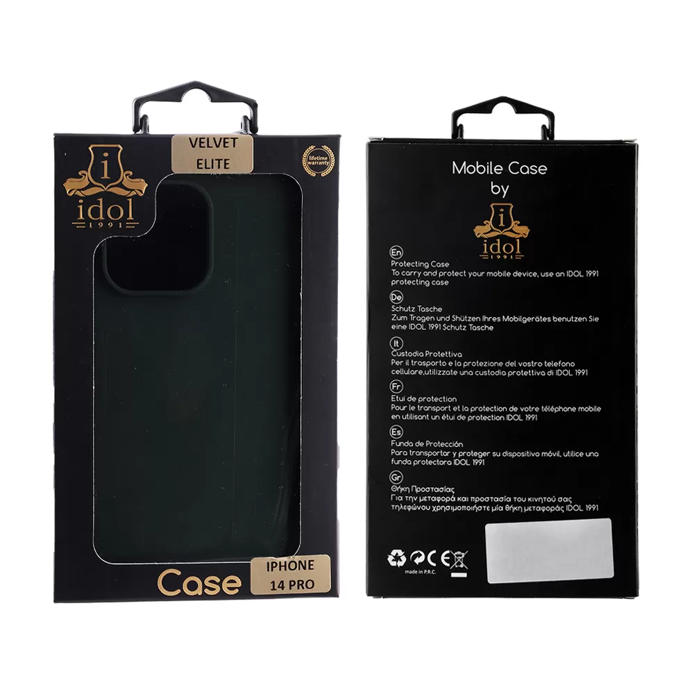 IDOL 1991 VELVET ELITE TPU ΘΗΚΗ IPHONE 14 PRO 6.1in 4 SIDE CAMERA GUARD DARK GREEN - Image 2