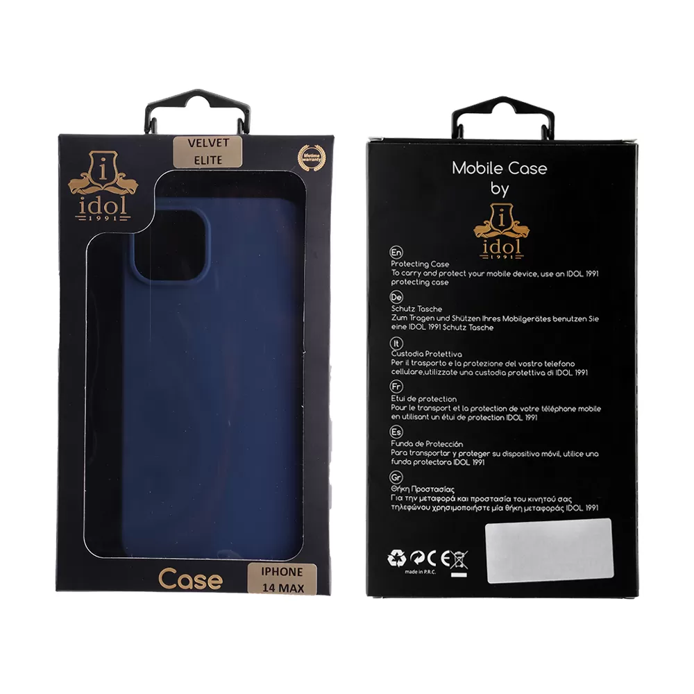 IDOL 1991 VELVET ELITE TPU ΘΗΚΗ IPHONE 14 PLUS 6.7in  4 SIDE CAMERA GUARD BLUE - Image 2