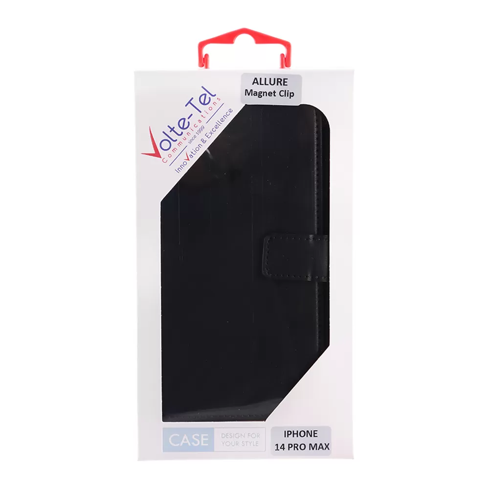 VOLTE-TEL ALLURE ΘΗΚΗ IPHONE 14 6.1in  MAGNET BOOK STAND CLIP BLACK - Image 2