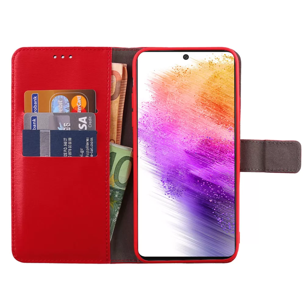 VOLTE-TEL ALLURE ΘΗΚΗ SAMSUNG A73 5G A736 6.7in  MAGNET BOOK STAND CLIP RED - Image 5