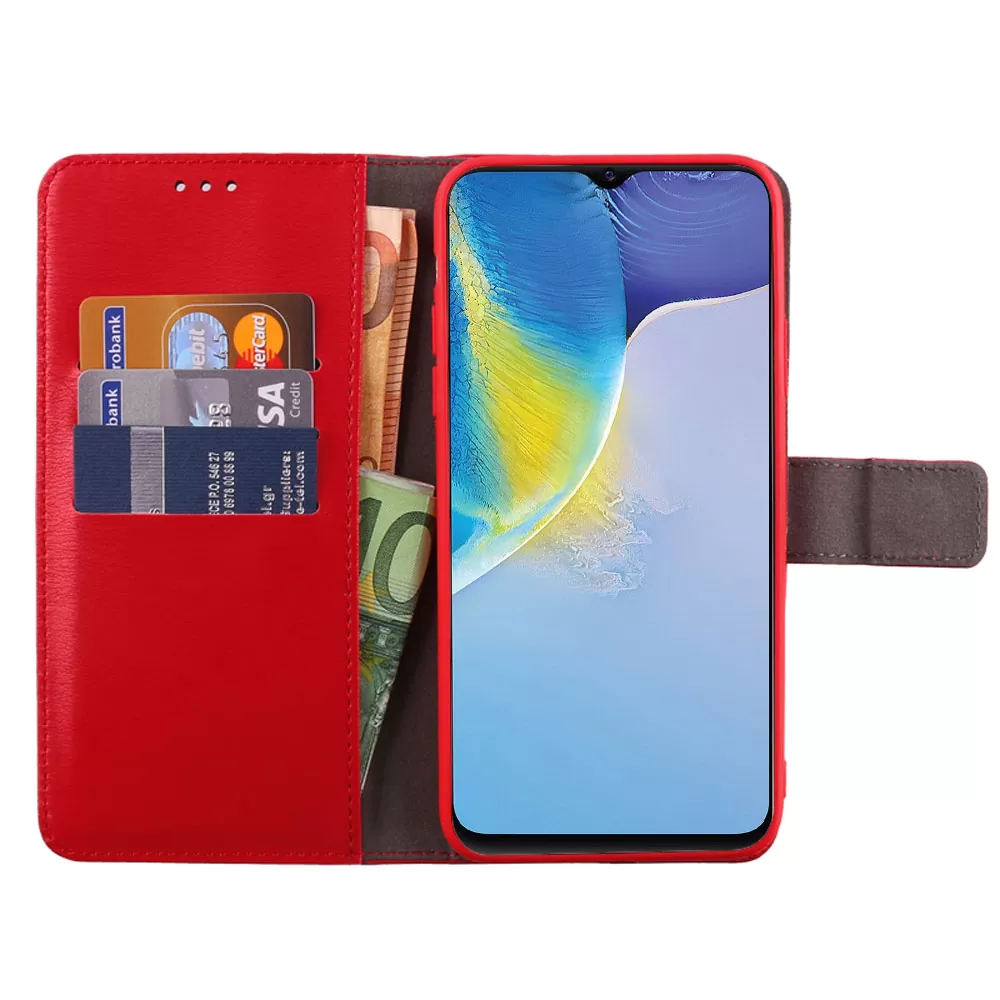 VOLTE-TEL ALLURE ΘΗΚΗ VIVO Y01 4G 6.51in  MAGNET BOOK STAND CLIP RED - Image 5
