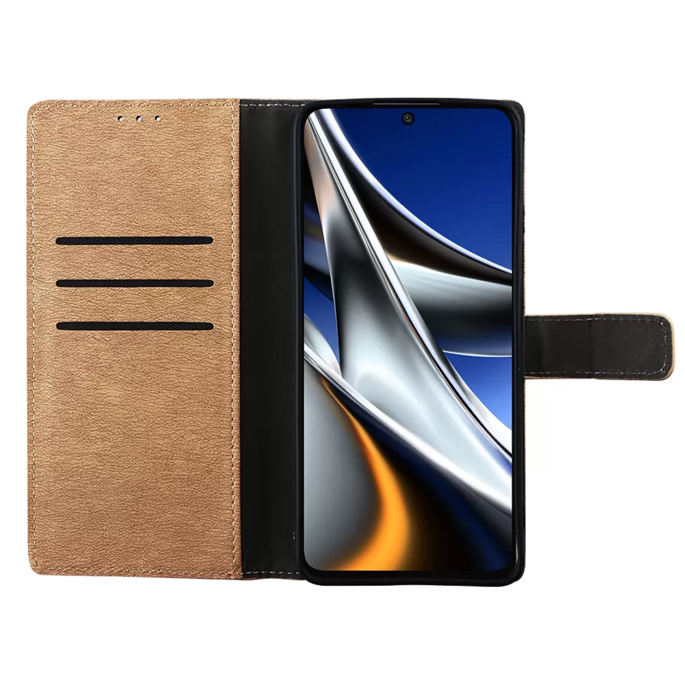 VOLTE-TEL ALLURE ΘΗΚΗ XIAOMI POCO X4 PRO 5G 6.67in  MAGNET BOOK STAND CLIP GOLD - Image 5