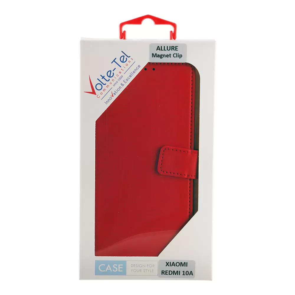 VOLTE-TEL ALLURE ΘΗΚΗ XIAOMI REDMI 10A 6.53in  MAGNET BOOK STAND CLIP RED - Image 2