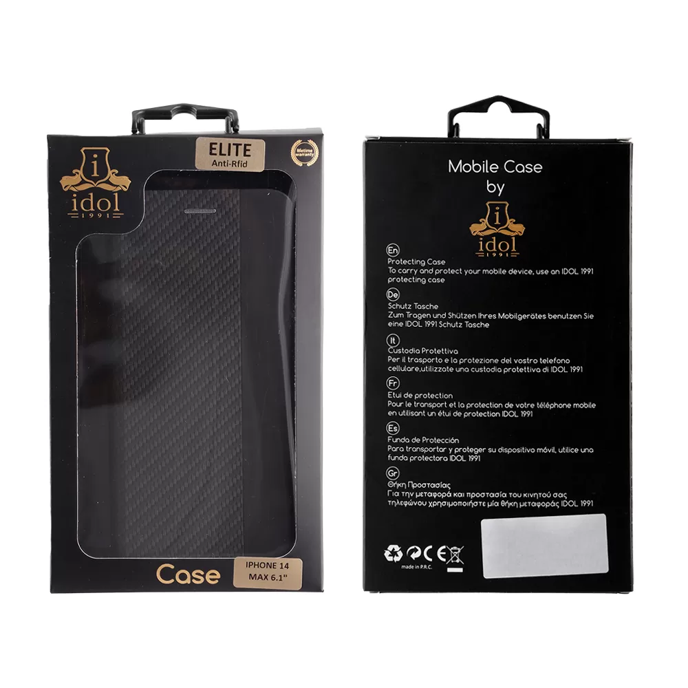 IDOL 1991 ELITE ΘΗΚΗ IPHONE 14 PLUS 6.7in ANTI-RFID BOOK STAND BLACK - Image 2