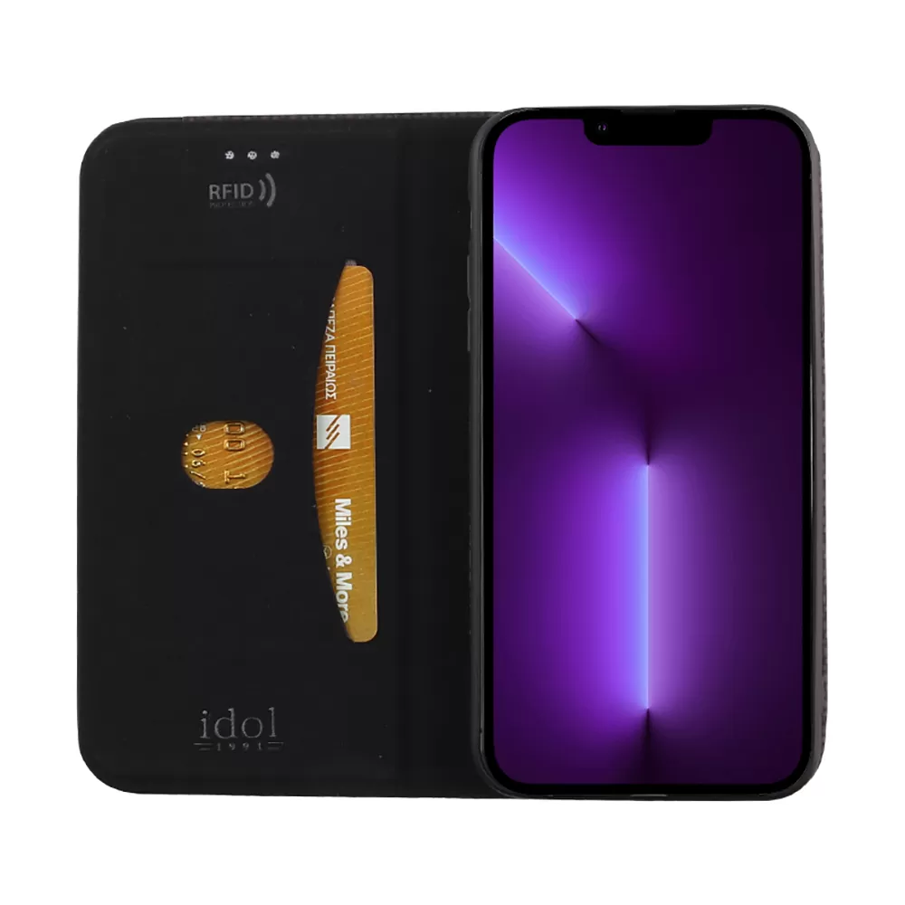 IDOL 1991 ELITE ΘΗΚΗ IPHONE 14 PRO 6.1in  ANTI-RFID BOOK STAND BLACK - Image 7