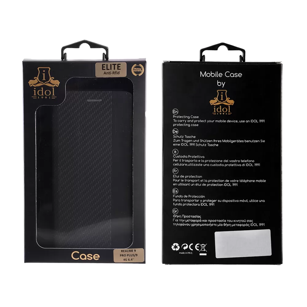 IDOL 1991 ELITE ΘΗΚΗ REALME 9 PRO PLUS/9 4G 6.4in  ANTI-RFID BOOK STAND BLACK - Image 2