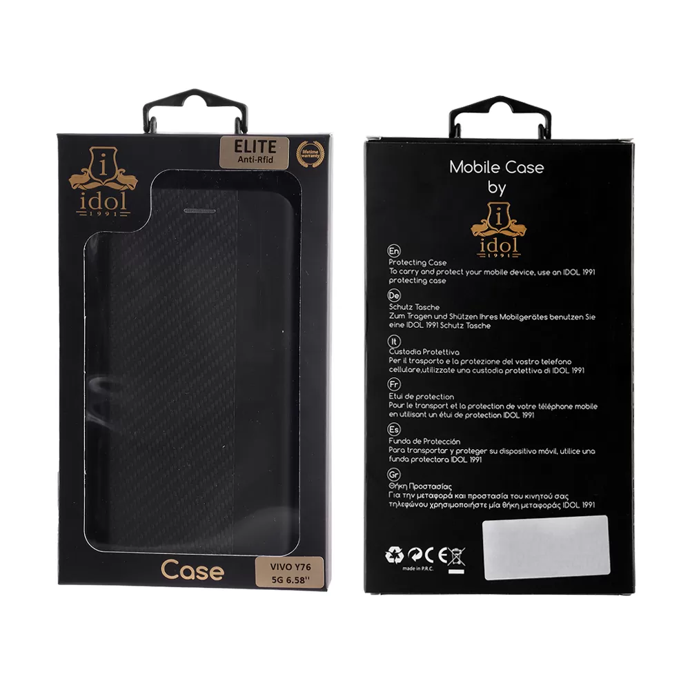 IDOL 1991 ELITE ΘΗΚΗ VIVO Y33s 4G 6.58in  ANTI-RFID BOOK STAND BLACK - Image 2