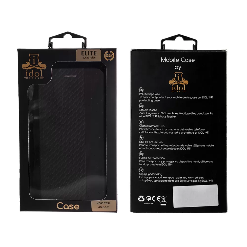 IDOL 1991 ELITE ΘΗΚΗ VIVO Y76 5G 6.58in  ANTI-RFID BOOK STAND BLACK - Image 2