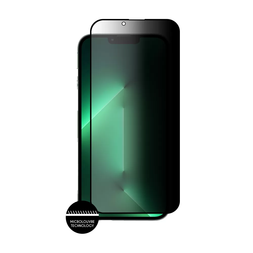 IDOL 1991 PRIVACY ANTISPY TEMPERED GLASS IPHONE 14 6.1in 9H 0.25mm SEMI CURVED FULL GLUE BLACK - Image 6