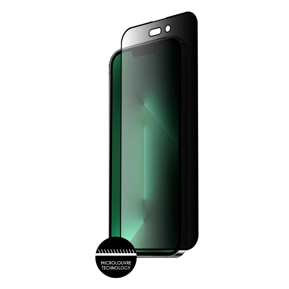IDOL 1991 PRIVACY ANTISPY TEMPERED GLASS IPHONE 14 PRO 6.1in 9H 0.25mm SEMI CURVED FULL GLUE BLACK - Image 7