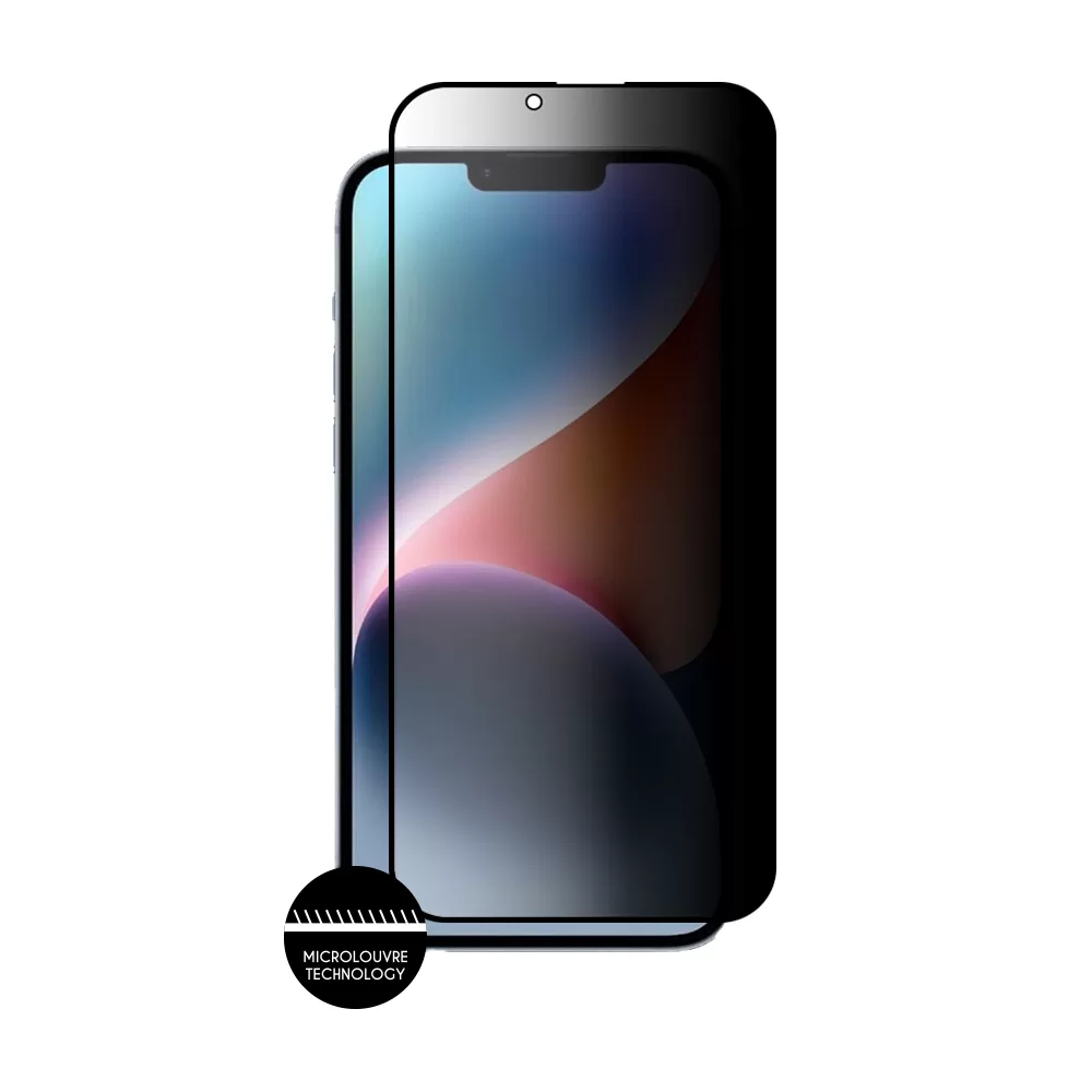 IDOL 1991 PRIVACY ANTISPY TEMPERED GLASS IPHONE 14 PLUS 6.7in 9H 0.25mm SEMI CURVED FULL GLUE BLACK - Image 6