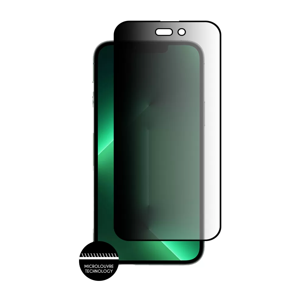 IDOL 1991 PREMIUM PRIVACY ANTISPY TEMPERED GLASS IPHONE 14 PRO MAX 6.7in 9H 0.25mm SEMI CURVED FULL GLUE BLACK - Image 6