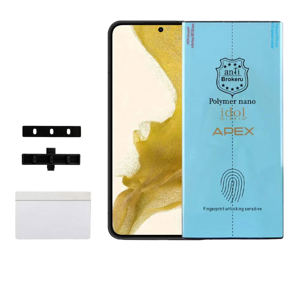 IDOL 1991 APEX POLYMER NANOTECH FILM SAMSUNG S22 5G S901 6.1in FINGER UNLOCK FULL COVER WITH INSTALLATION KIT - Image 9