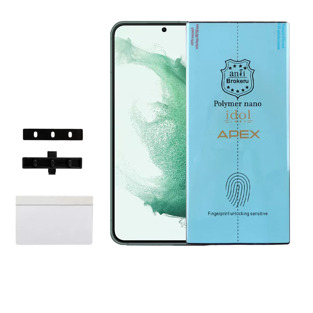 IDOL 1991 APEX POLYMER NANOTECH FILM SAMSUNG S22 PLUS 5G S906 6.6in FINGER UNLOCK FULL COVER WITH INSTALLATION KIT - Image 9