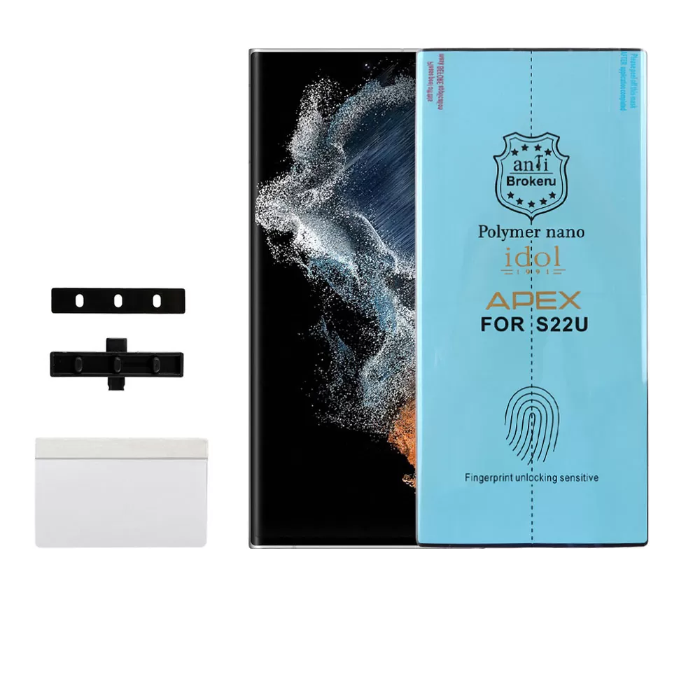 IDOL 1991 APEX POLYMER NANOTECH FILM SAMSUNG S22 ULTRA 5G S908 6.8in FINGER UNLOCK FULL COVER WITH INSTALLATION KIT - Image 9