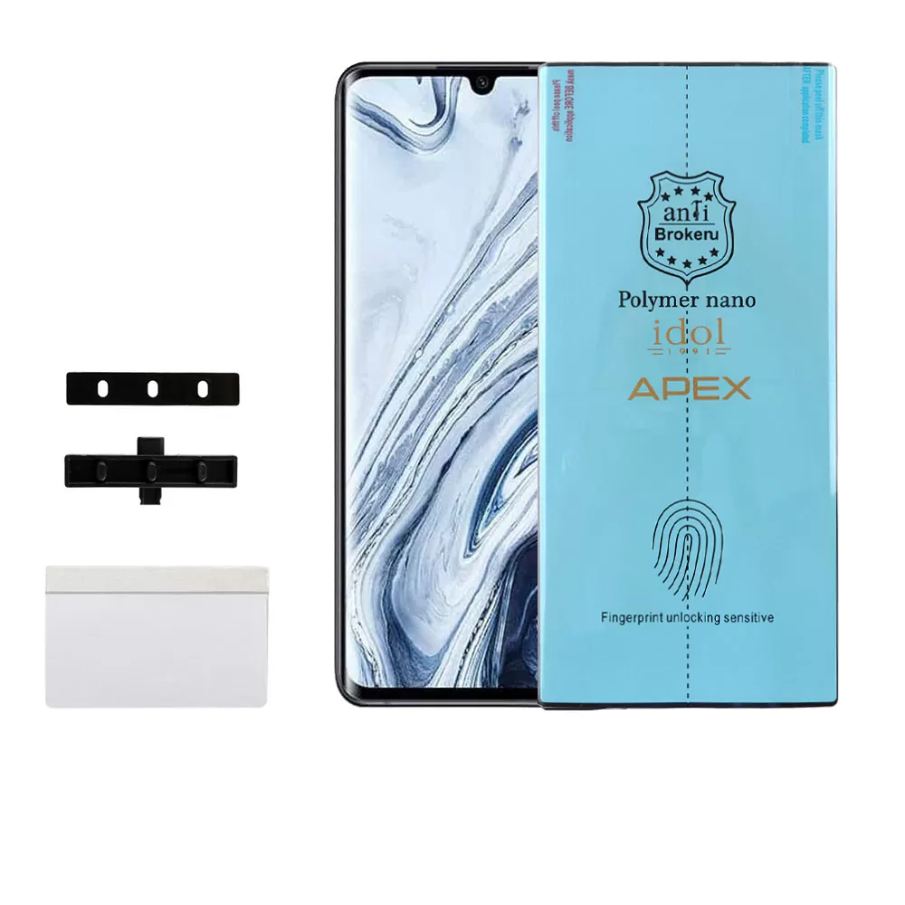 IDOL 1991 APEX POLYMER NANOTECH FILM XIAOMI MI NOTE 10/NOTE 10 LITE/NOTE PRO 6.47inFINGER UNLOCK FULL COVER WITH INSTALLATION KI - Image 9