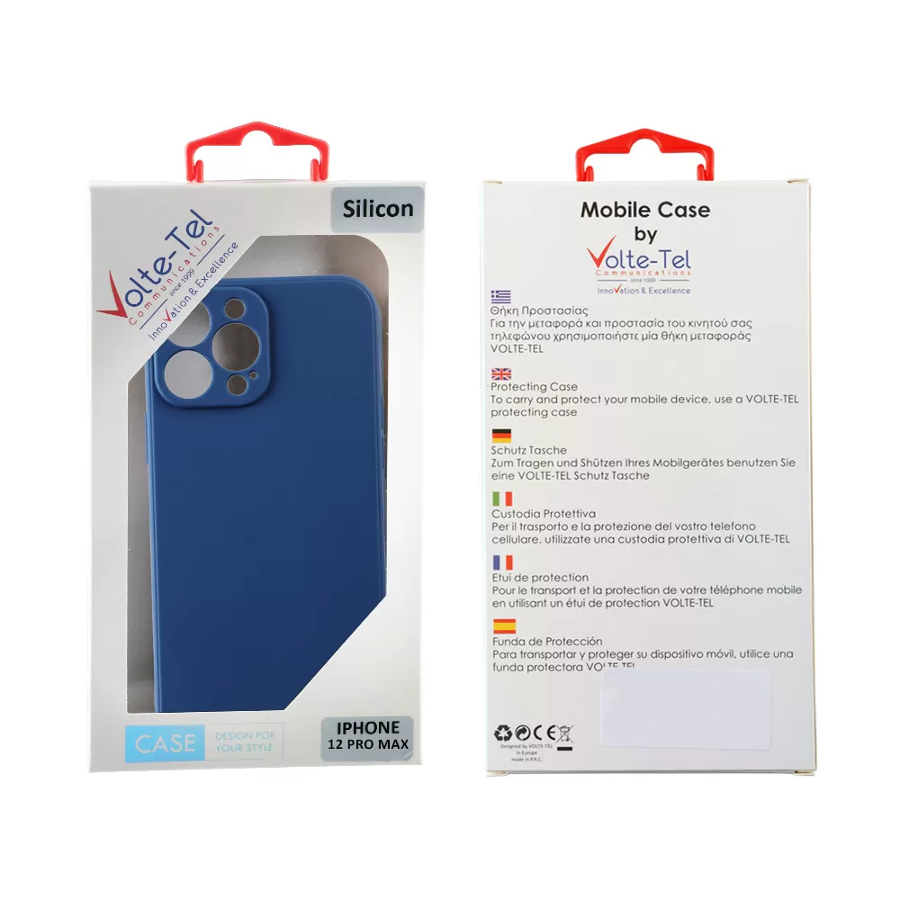 VOLTE-TEL SILICON TPU ΘΗΚΗ IPHONE 12 PRO MAX 6.7in  FULL CAMERA PROTECTION BLUE - Image 2