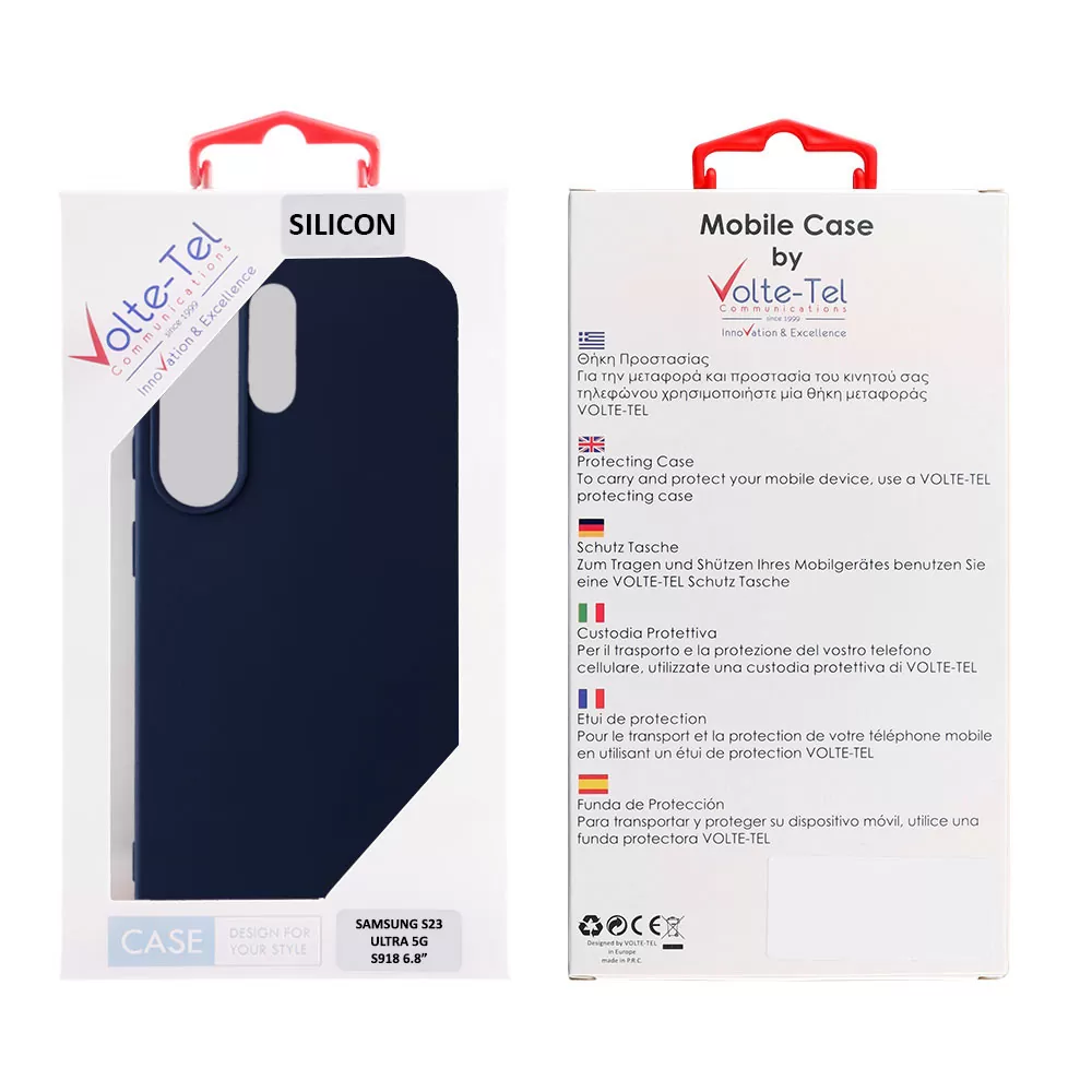 VOLTE-TEL SILICON TPU ΘΗΚΗ SAMSUNG S23 ULTRA 5G S918 6.8in  CAMERA GUARD BLUE - Image 2