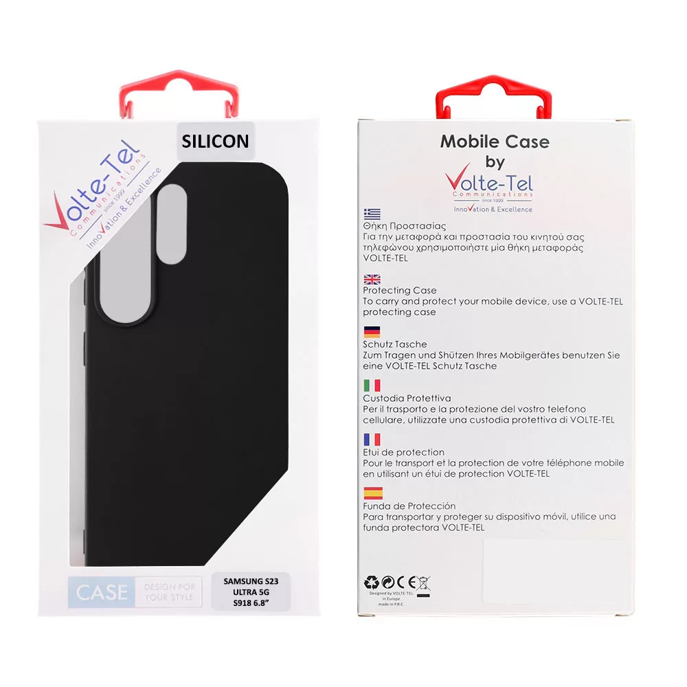 VOLTE-TEL SILICON TPU ΘΗΚΗ SAMSUNG S23 ULTRA 5G S918 6.8in  CAMERA GUARD BLACK - Image 2