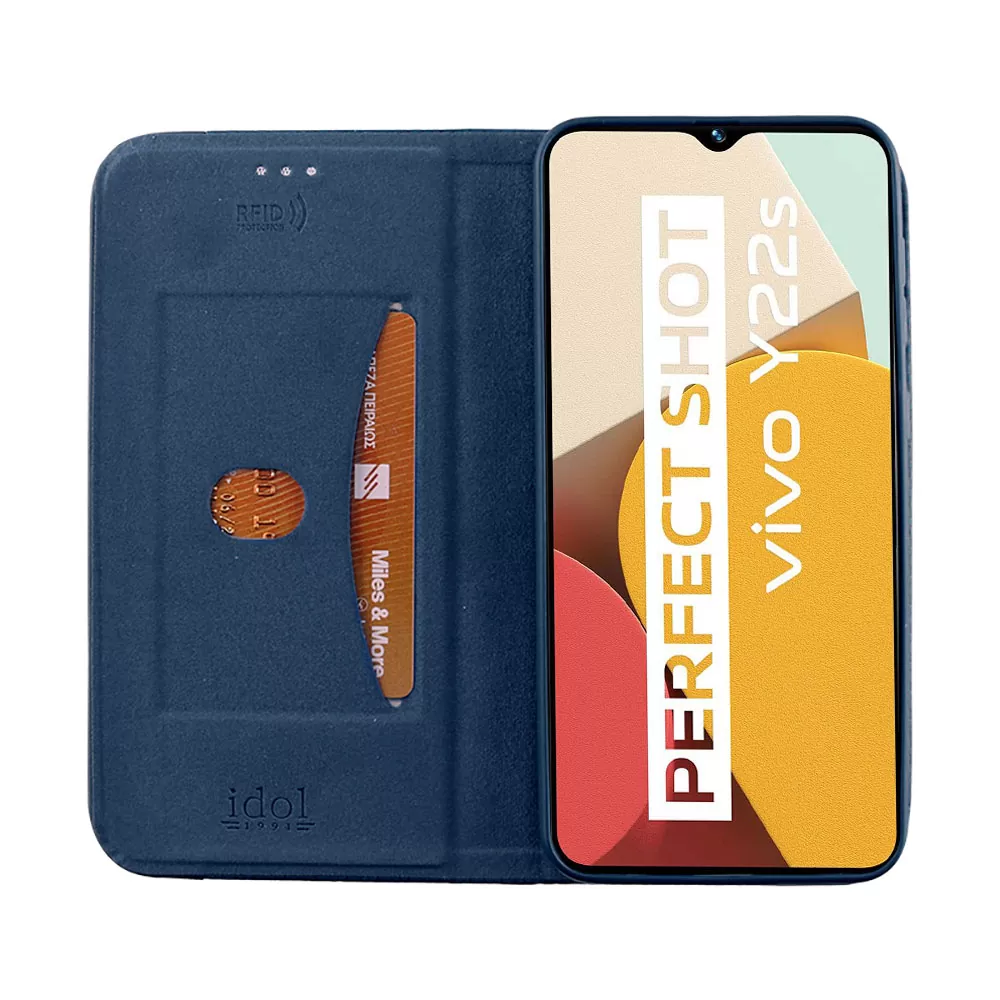 IDOL 1991 ELITE ΘΗΚΗ VIVO Y22/Y22s 6.55in  ANTI-RFID BOOK STAND BLUE - Image 7