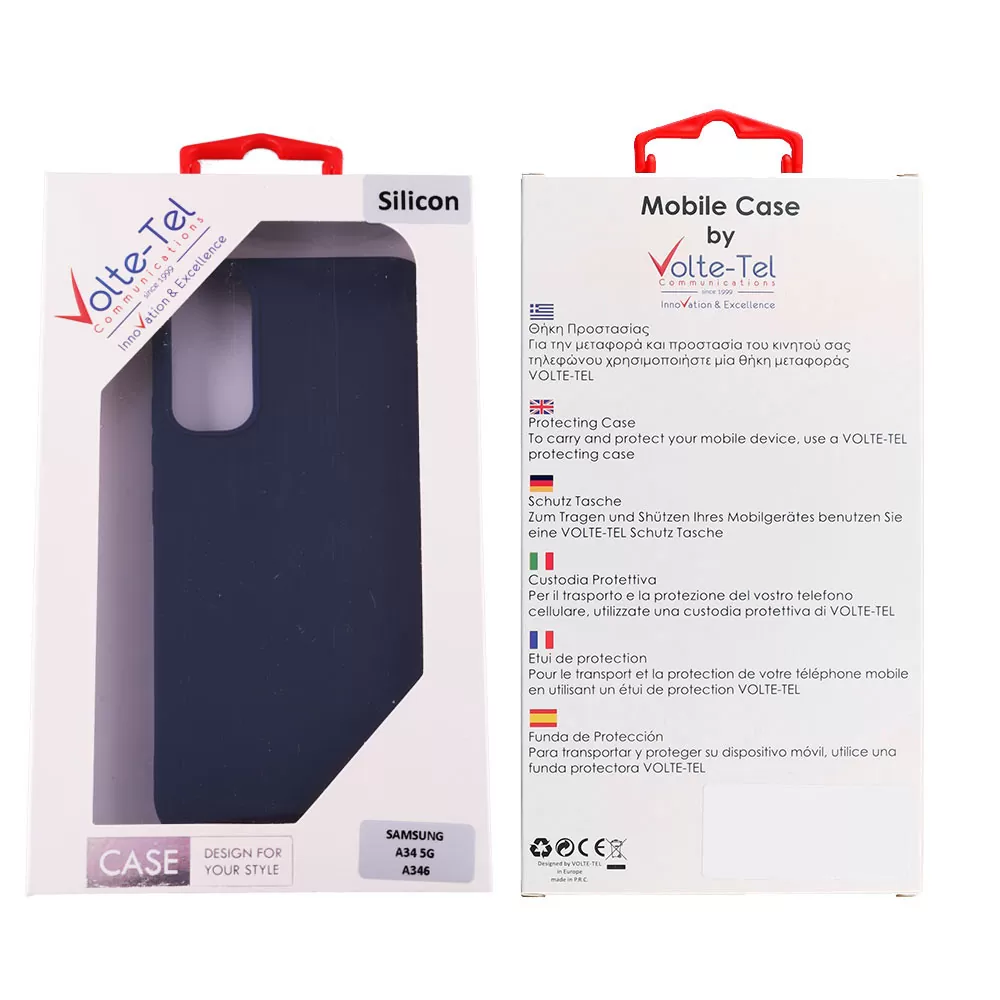 VOLTE-TEL SILICON TPU ΘΗΚΗ SAMSUNG A34 5G A346 6.6in  CAMERA GUARD BLUE - Image 2