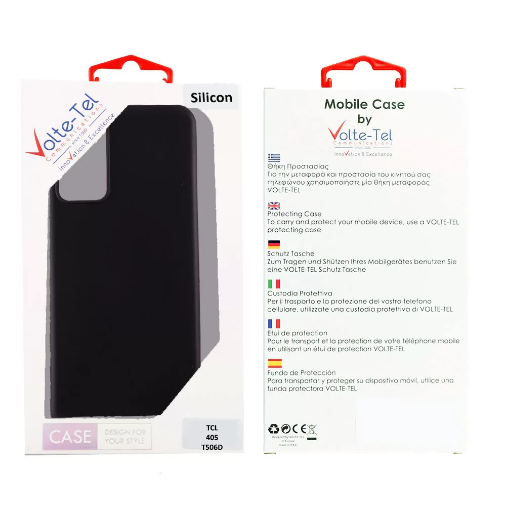VOLTE-TEL SILICON TPU ΘΗΚΗ TCL 405 T506D/406/408 T507 6.6in  CAMERA GUARD BLACK - Image 2